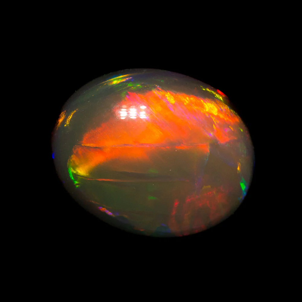 4.03 ct double-sided gem black opal 12x9.9x5.6mm - Image 2