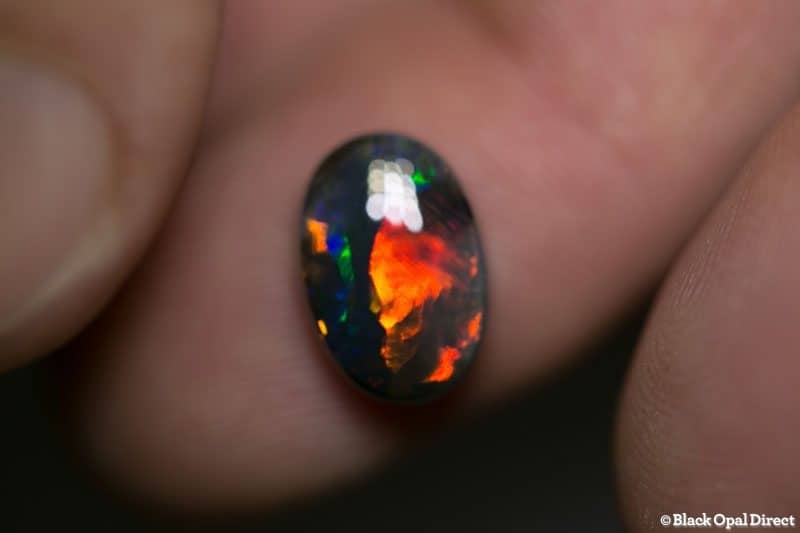 4.04 ct gem black opal 12x9.5x5mm - Image 2