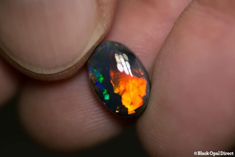 4.04 ct gem black opal 12x9.5x5mm - Image 4