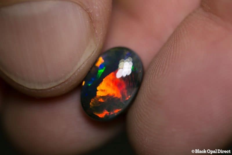 4.04 ct gem black opal 12x9.5x5mm - Image 5