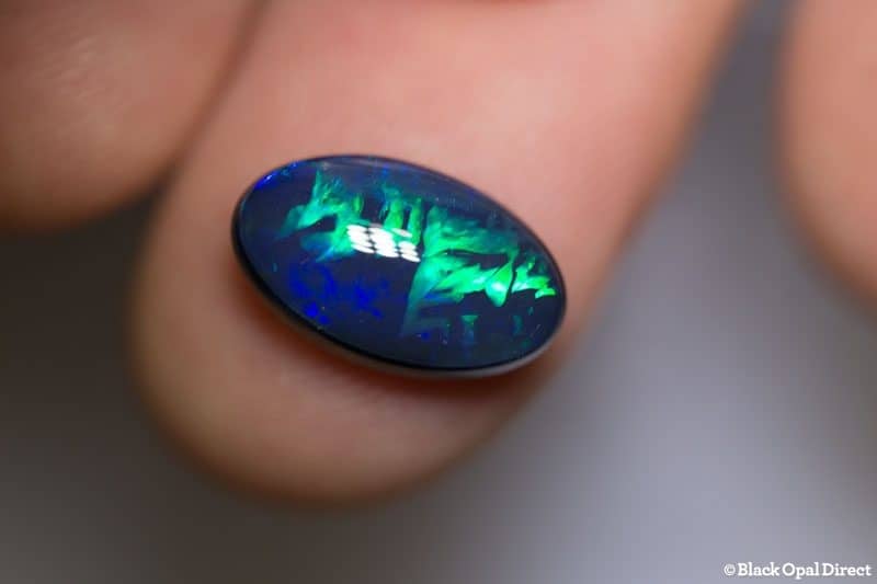 DEPOSIT ONLY 4.06 ct black opal gem with Chinese writing 14x8.5x5mm - Image 2