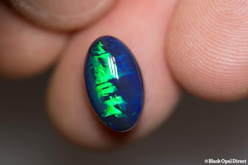 DEPOSIT ONLY 4.06 ct black opal gem with Chinese writing 14x8.5x5mm - Image 3