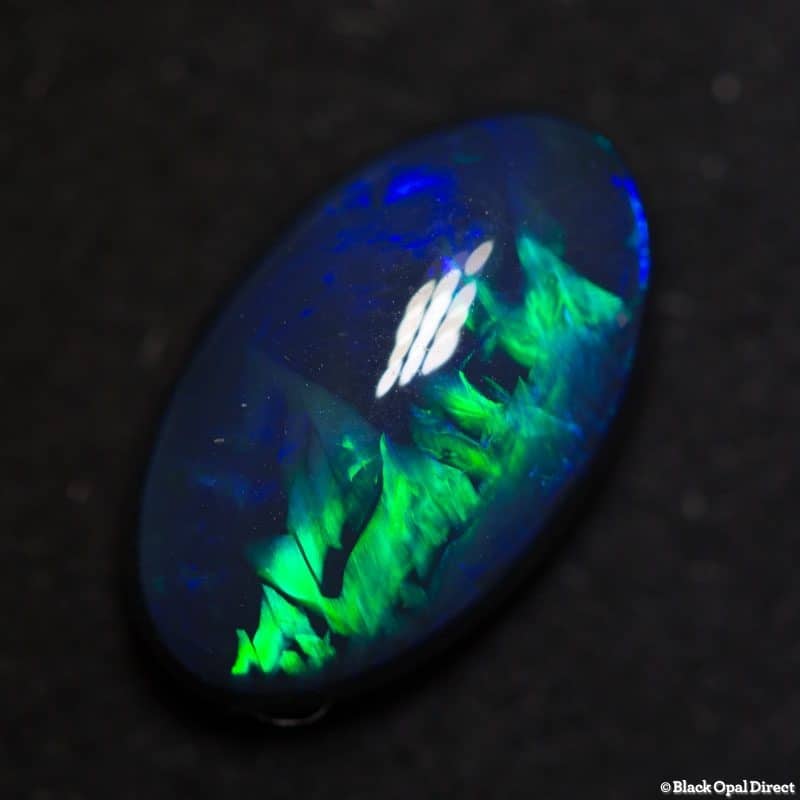 DEPOSIT ONLY 4.06 ct black opal gem with Chinese writing 14x8.5x5mm - Image 5