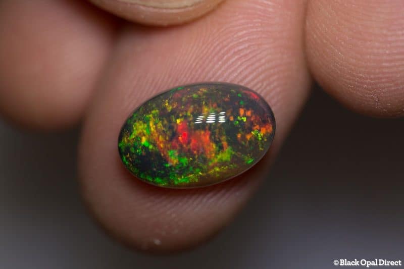 4.10 ct black crystal opal 14x9x4.5mm - Image 2