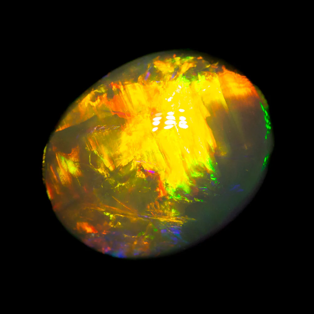 4.10 ct gem black opal 11.9x9.8x5.6mm - Image 2