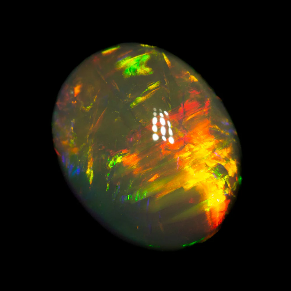 4.10 ct gem black opal 11.9x9.8x5.6mm - Image 3