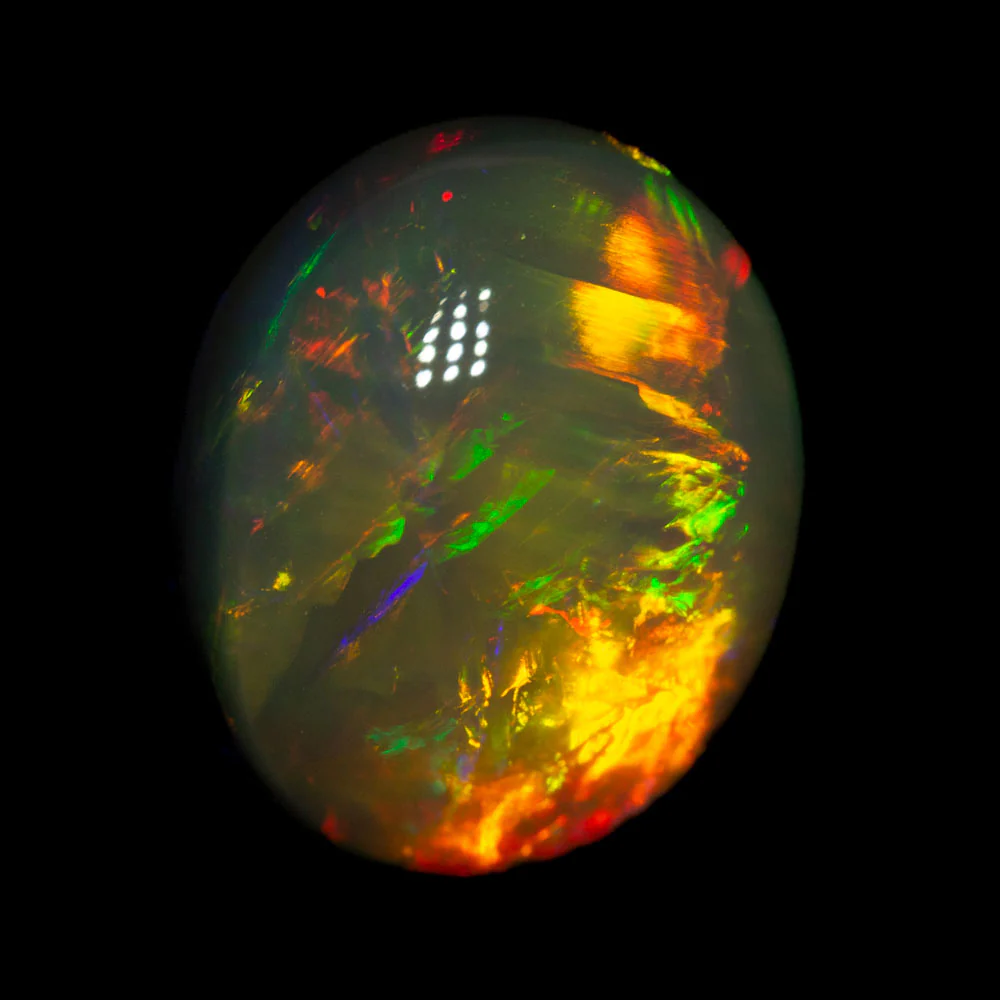 4.10 ct gem black opal 11.9x9.8x5.6mm - Image 4
