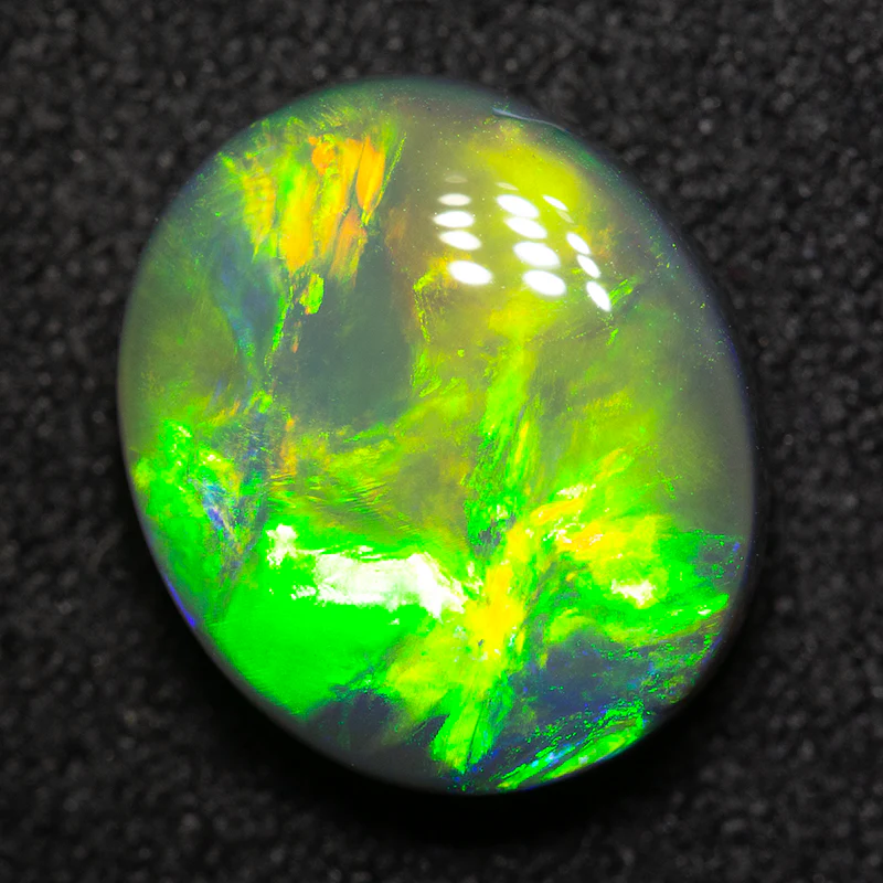4.10 ct gem black opal 12.1x10.3x5.3mm - Image 2
