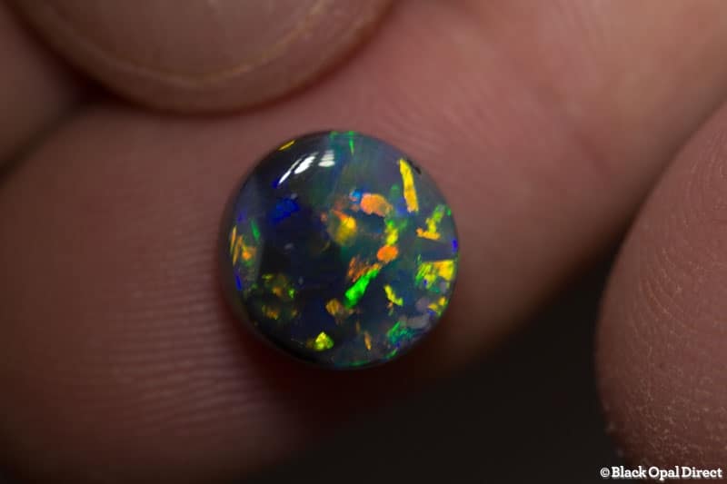 4.12 ct semi black opal 10mm round x6mm - Image 2