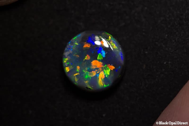 4.12 ct semi black opal 10mm round x6mm - Image 3