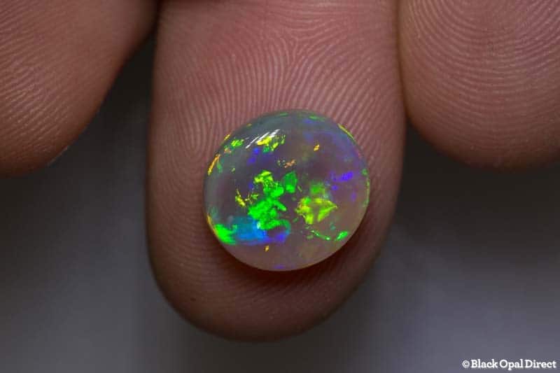 4.13 ct semi black crystal opal 12x11x4.5mm - Image 4