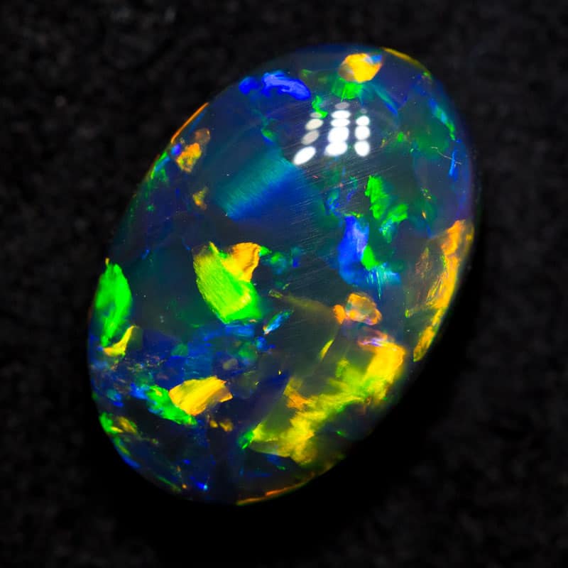 4.16 ct gem black opal 12.5x8.7x5.5mm - Image 2