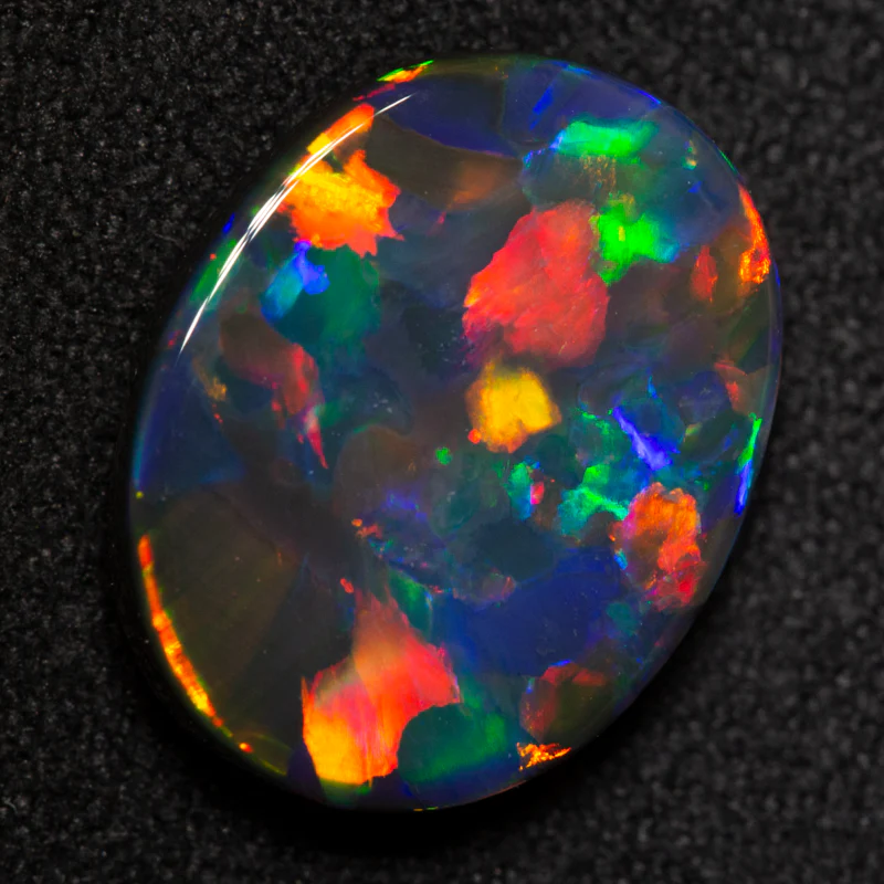 4.19 ct gem black opal 14.5x11.5x4.1mm - Image 2