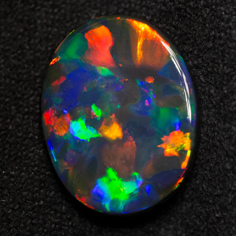 4.19 ct gem black opal 14.5x11.5x4.1mm - Image 3