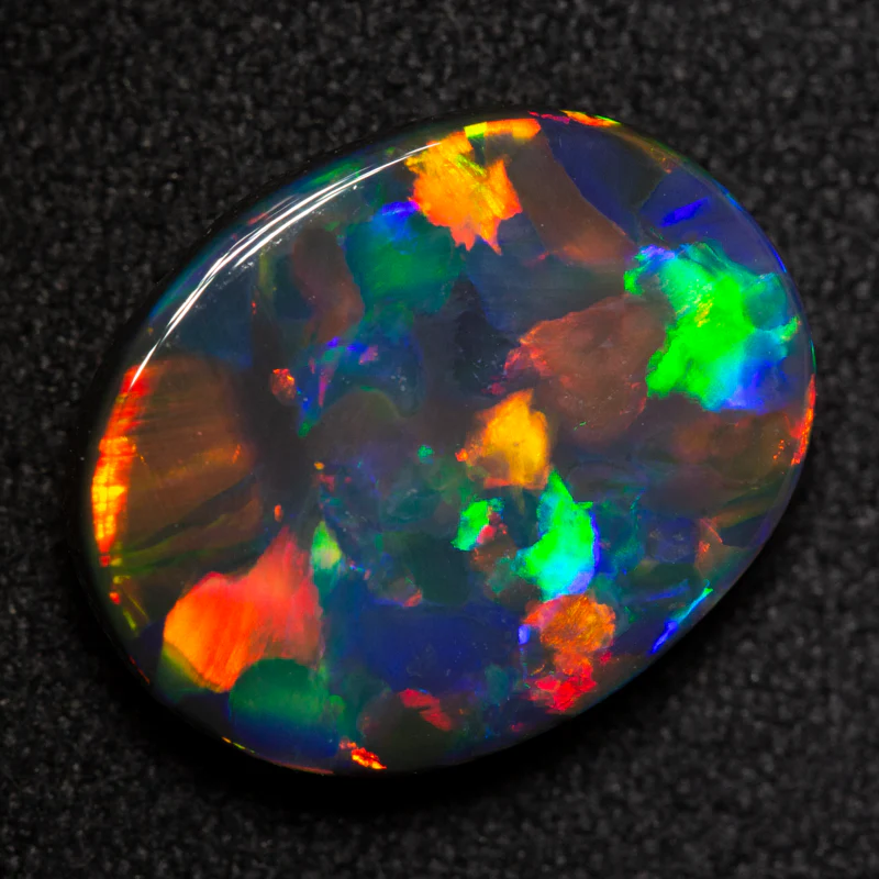 4.19 ct gem black opal 14.5x11.5x4.1mm - Image 4