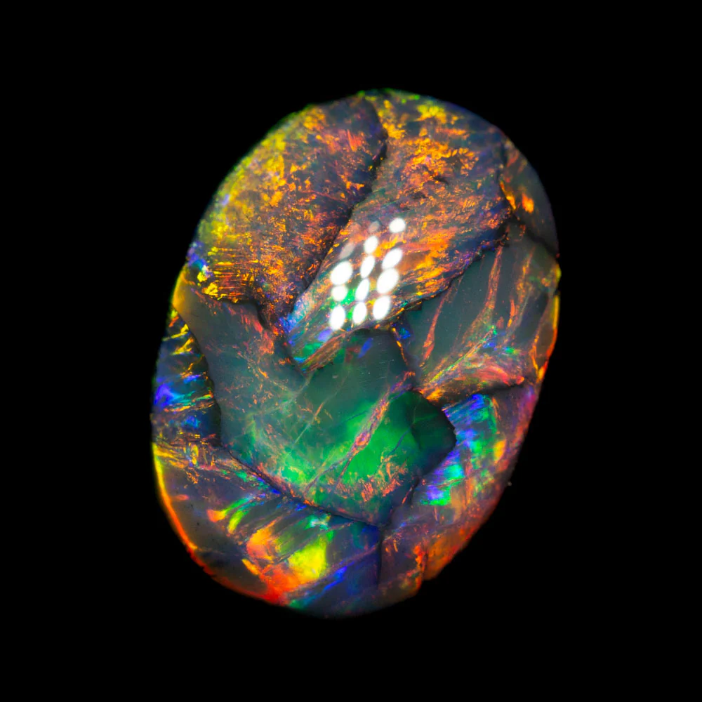 4.26 ct gem black opal 11.9x8.8x6.2mm - Image 2