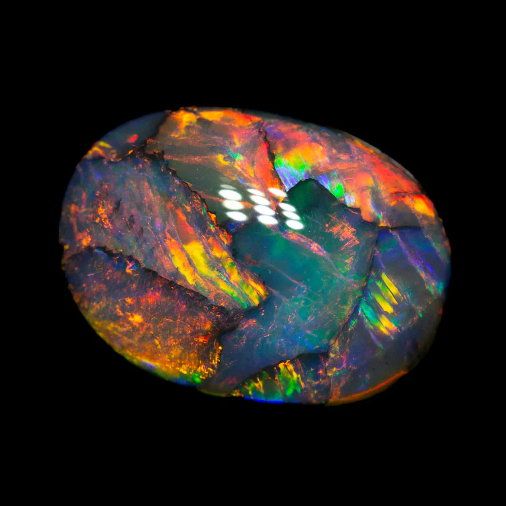 4.26 ct gem black opal 11.9x8.8x6.2mm - Image 3