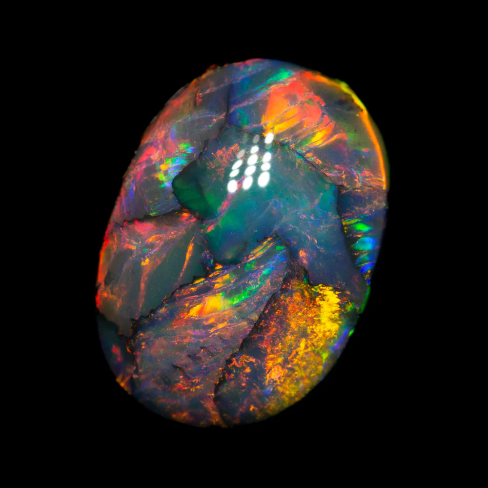 4.26 ct gem black opal 11.9x8.8x6.2mm - Image 4