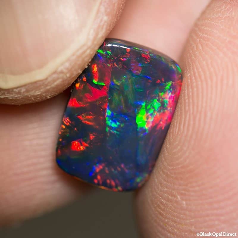 4.28 ct top gem cushion cut black opal collectors piece 13x9x4mm - Image 3
