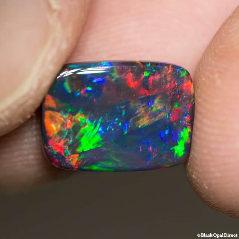 4.28 ct top gem cushion cut black opal collectors piece 13x9x4mm - Image 4