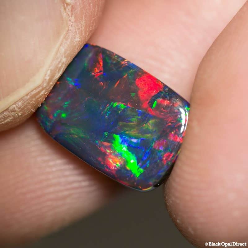 4.28 ct top gem cushion cut black opal collectors piece 13x9x4mm - Image 5