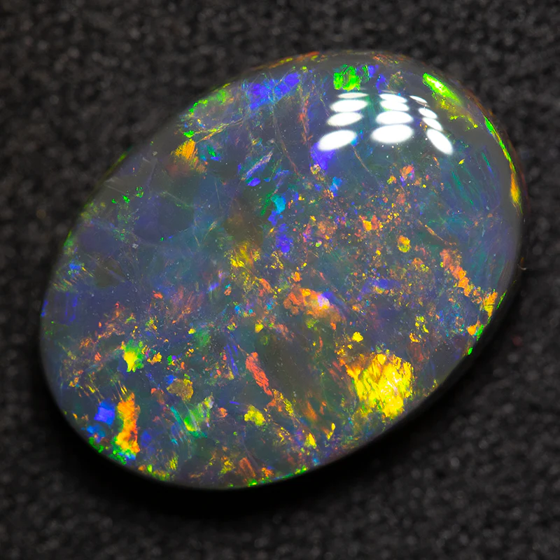 4.33 ct gem black opal 13.5x10x4.7mm - Image 2