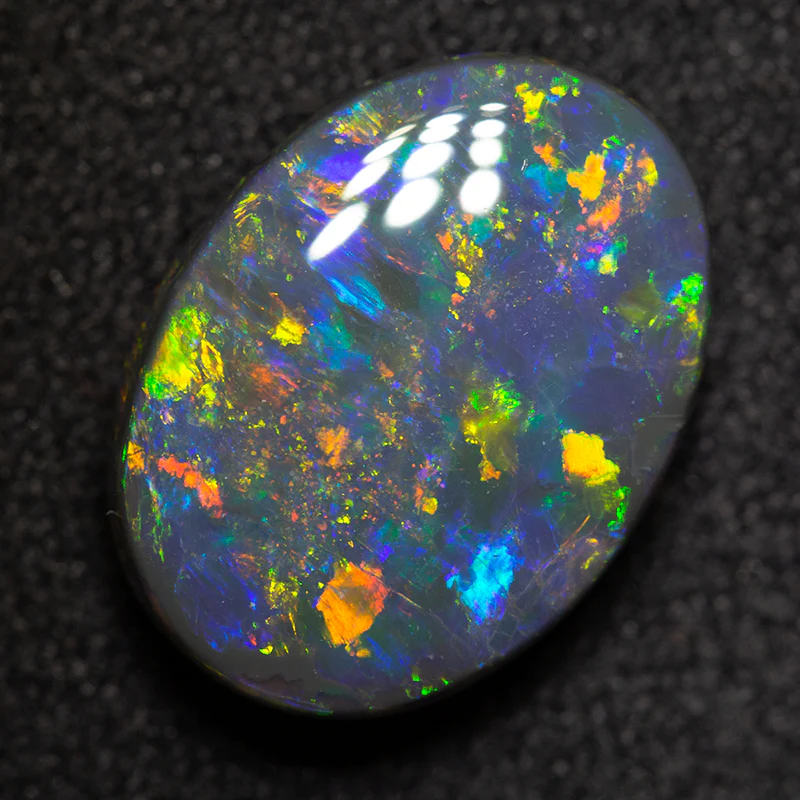 4.33 ct gem black opal 13.5x10x4.7mm - Image 3