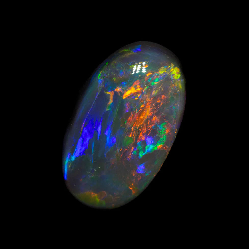 4.34 ct gem black opal 13.4x8.1x6.2mm - Image 2