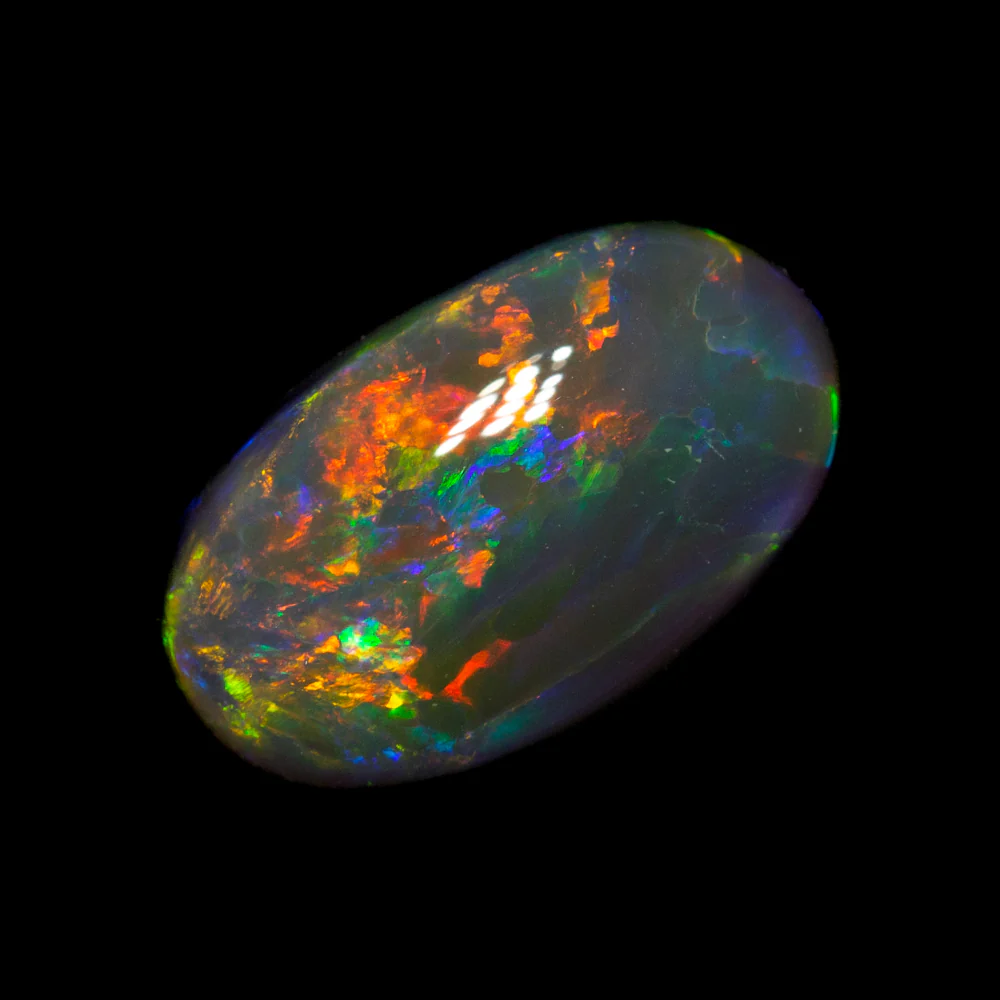 4.34 ct gem black opal 13.4x8.1x6.2mm - Image 3