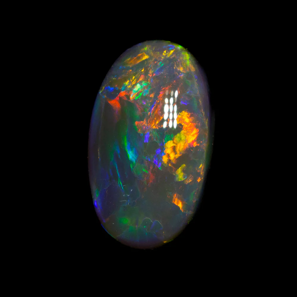 4.34 ct gem black opal 13.4x8.1x6.2mm - Image 4
