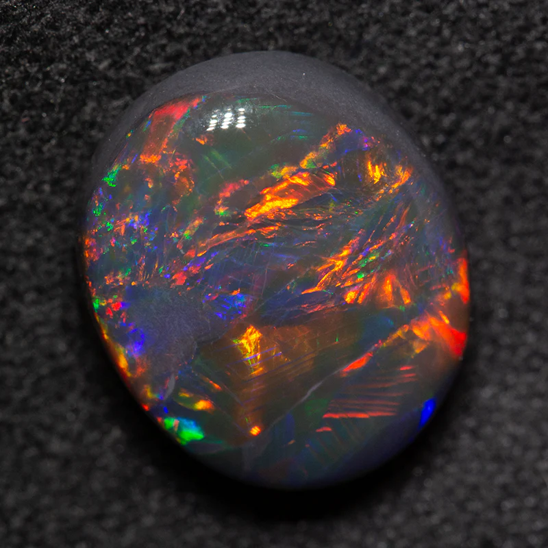 4.39 ct gem black opal 12x10x6mm - Image 3