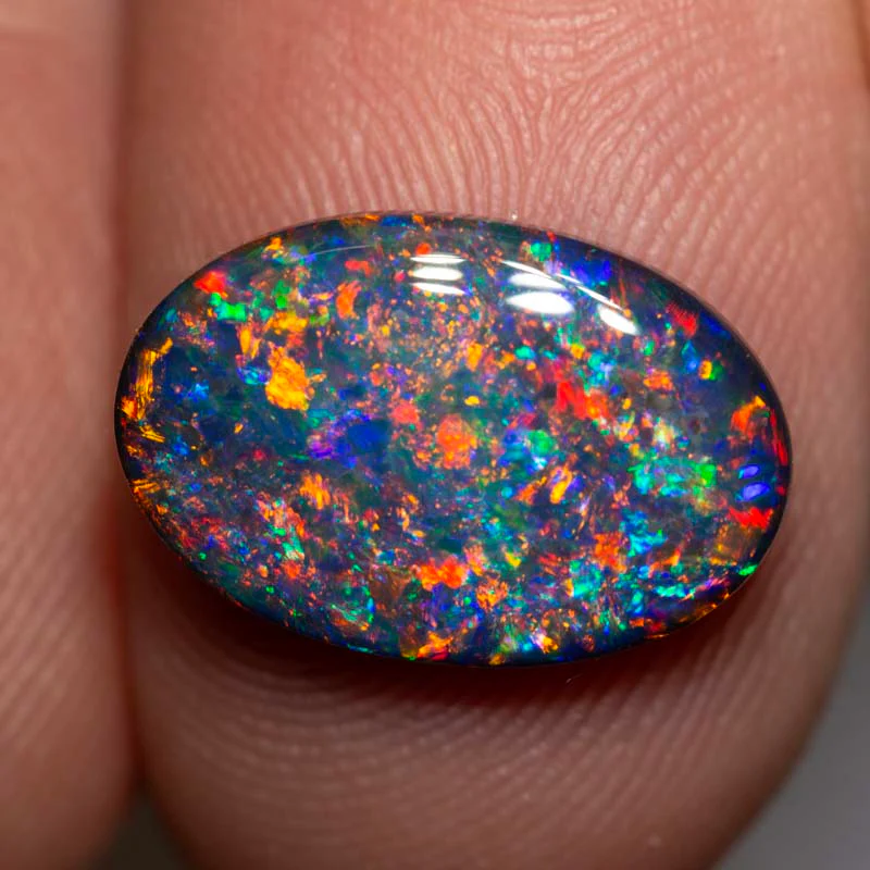 4.41 ct gem black opal 16x10.6x3.7mm - Image 2