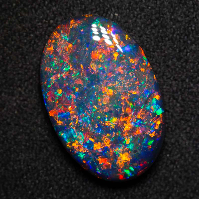 4.41 ct gem black opal 16x10.6x3.7mm - Image 3