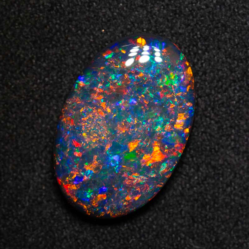 4.41 ct gem black opal 16x10.6x3.7mm - Image 4