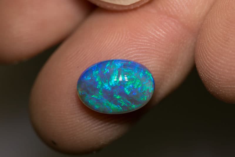 4.48 ct gem black opal 12x8.5x6.5mm - Image 5