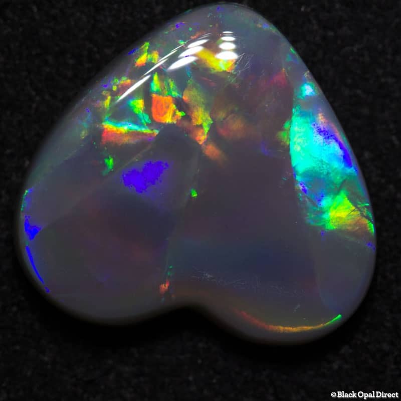 4.50 ct semi black opal heart 14.5x13x4mm - Image 3