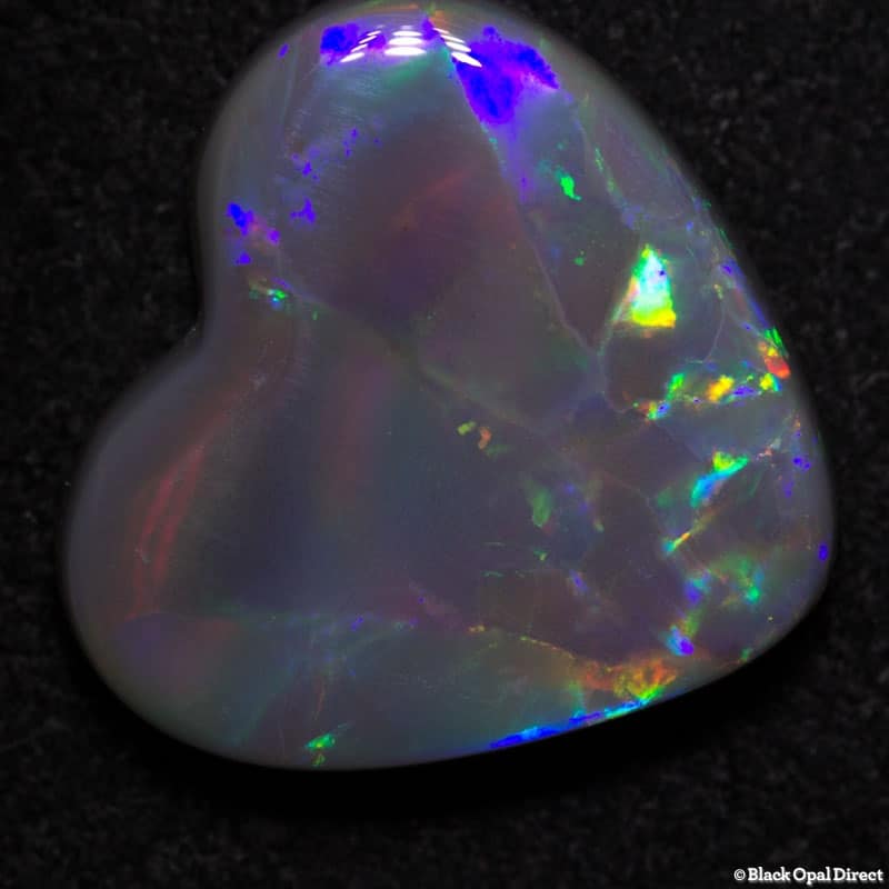 4.50 ct semi black opal heart 14.5x13x4mm - Image 4