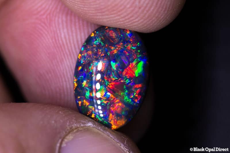 4.51 ct gem black opal 19x15x5mm - Image 4