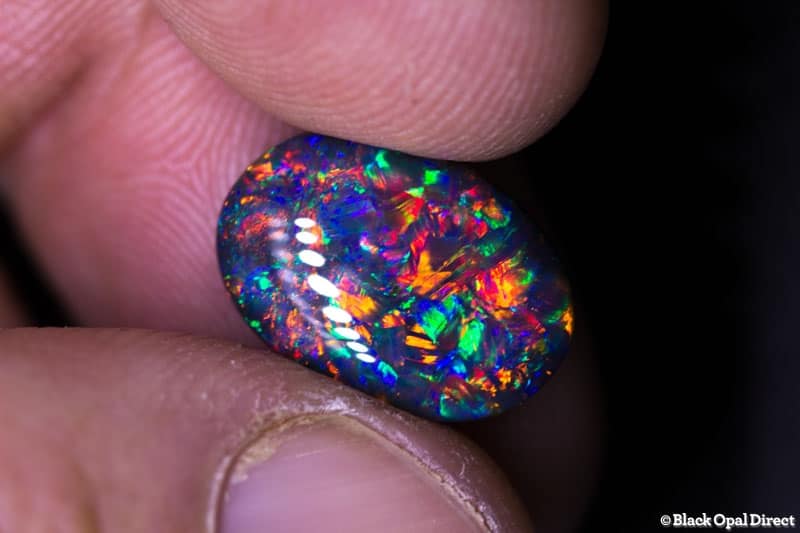 4.51 ct gem black opal 19x15x5mm - Image 5
