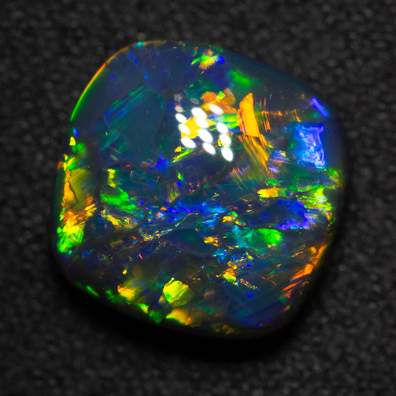 4.57 ct gem black opal 10.6x10.6x5.7mm - Image 3