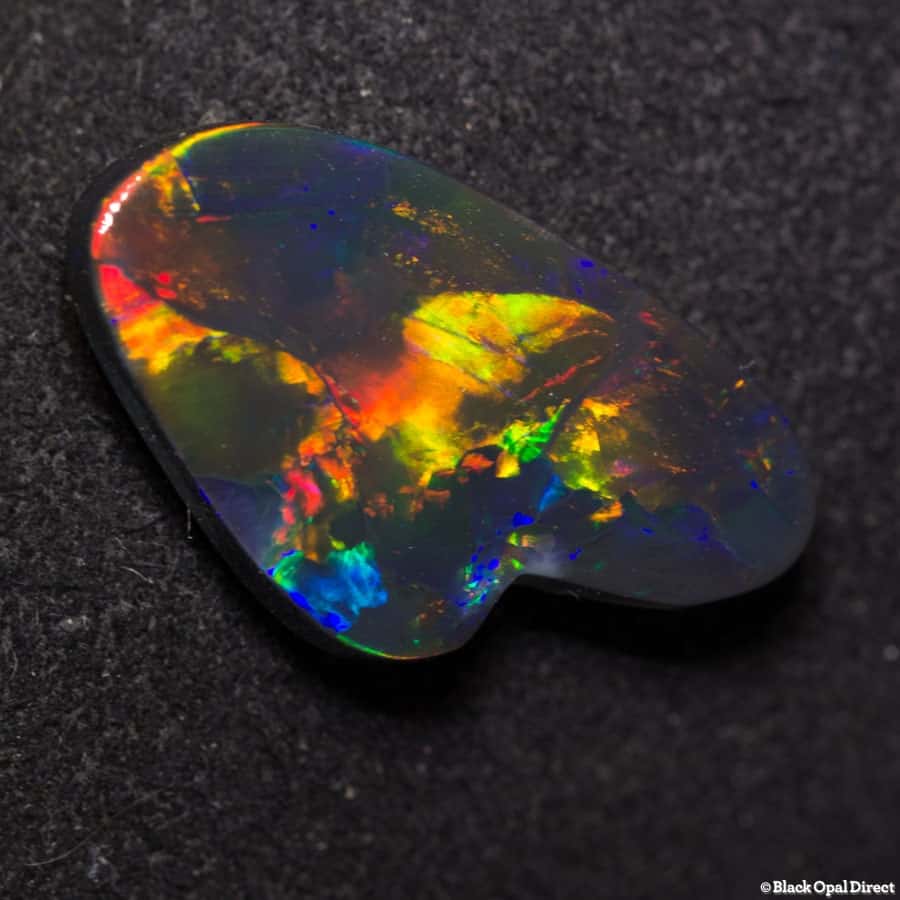 4.63 ct gem palette shape black opal - Image 8