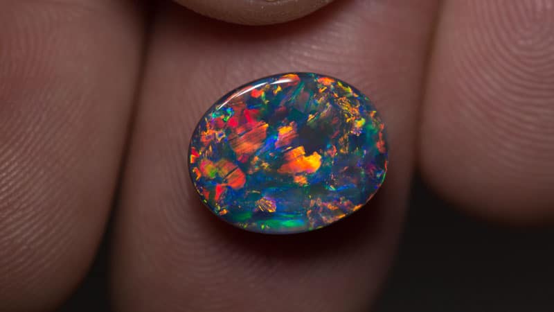 4.70 ct gem black opal 13x10x5mm - Image 2