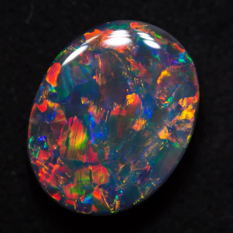 4.70 ct gem black opal 13x10x5mm - Image 3