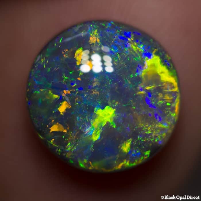 4.74 ct gem black opal 11mm round x6mm thick - Image 2