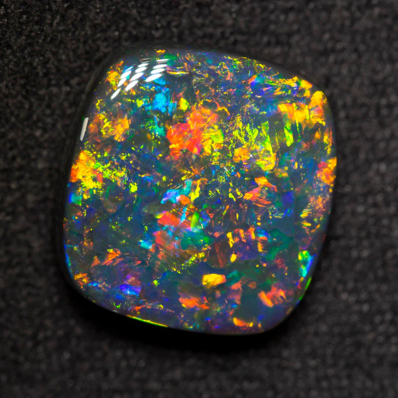 4.75 ct gem black opal 11.8x11.3x4.7mm - Image 2