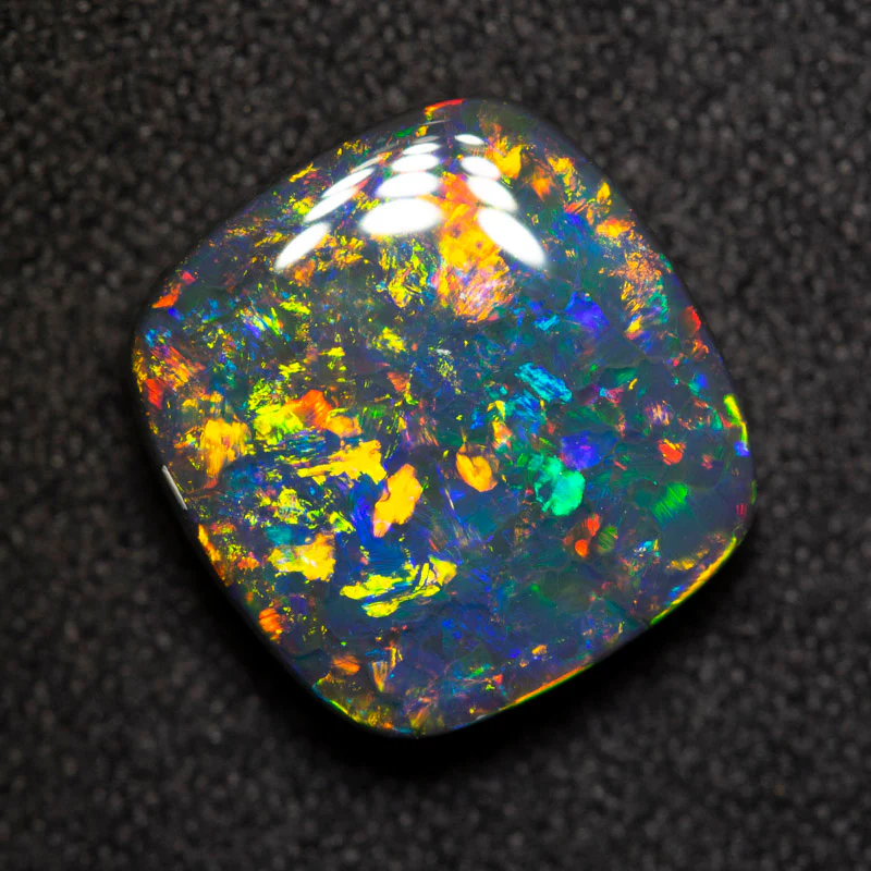 4.75 ct gem black opal 11.8x11.3x4.7mm - Image 3