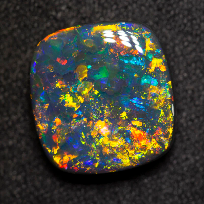 4.75 ct gem black opal 11.8x11.3x4.7mm - Image 4
