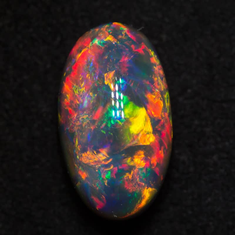 4.78 ct gem black opal 13.7x7.9x7.1mm - Image 3