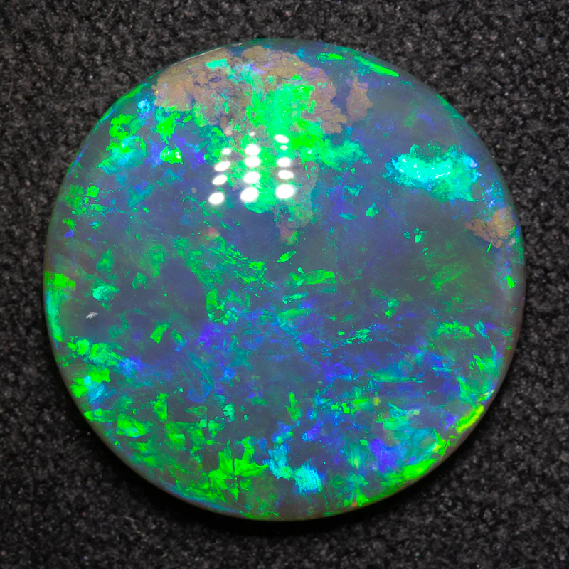 4.80 ct black crystal opal 13.7x13.7x4.1mm - Image 2