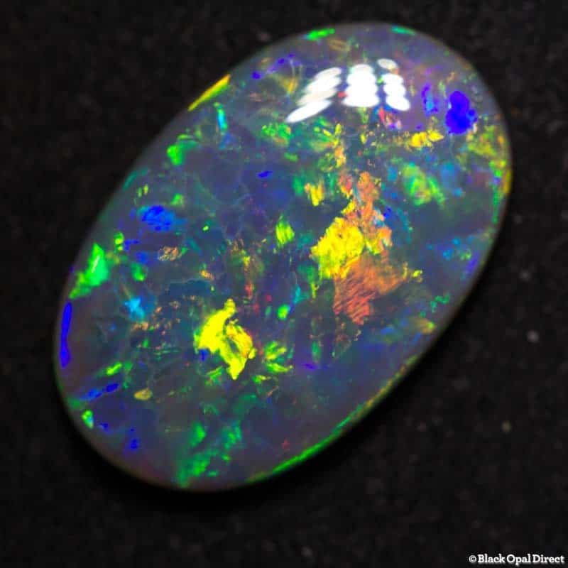 4.80 ct dark crystal opal 16.5x11x3.5mm - Image 4